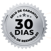 Selo de garantia de 30 dias · 100% de reembolso